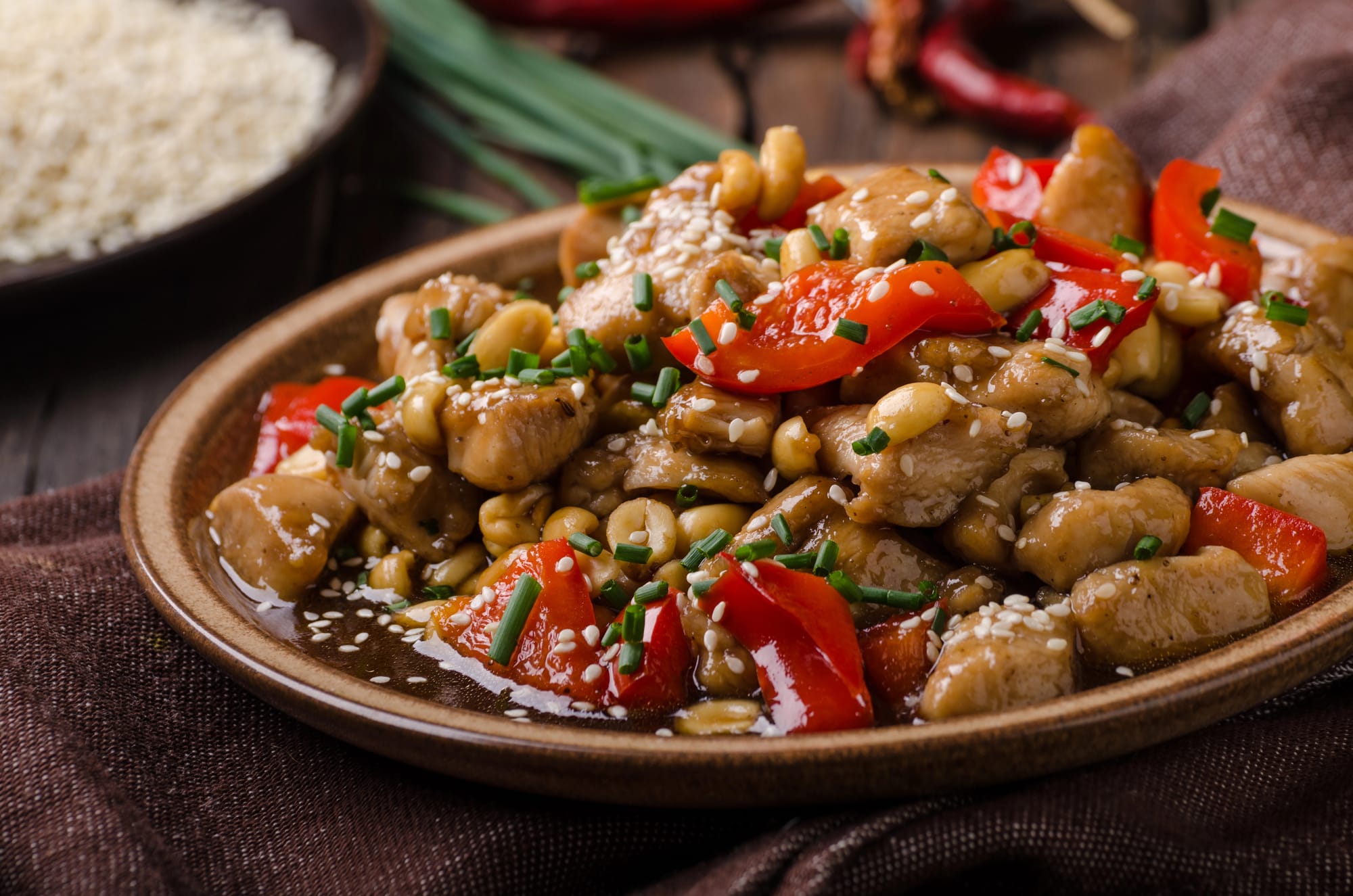 Chinese Pork with Peanut Salsa