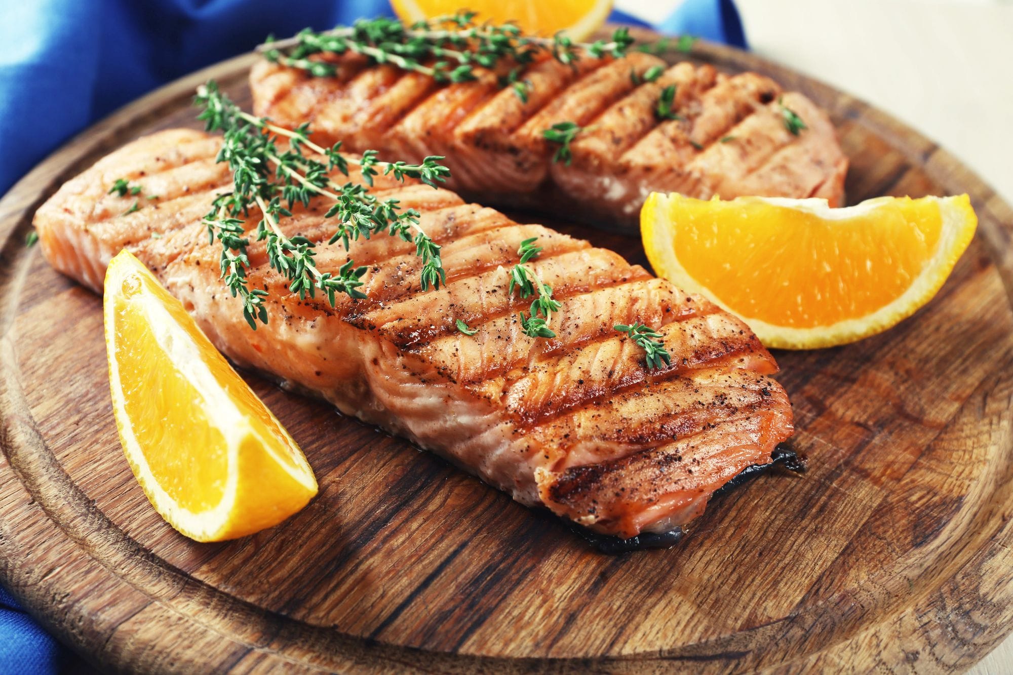 Roast Salmon with Orange Slices