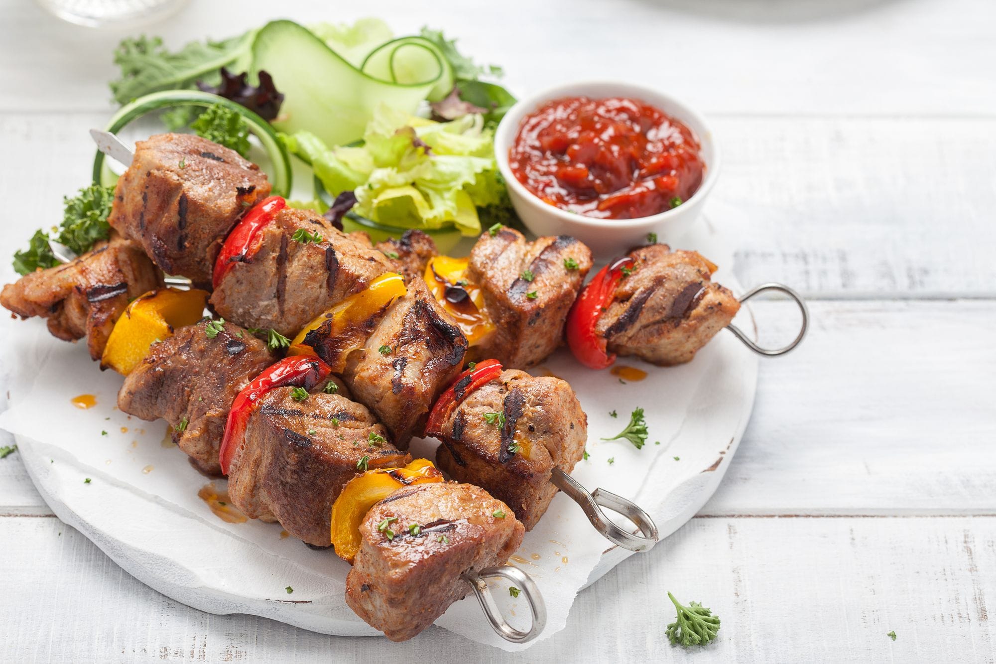 Spiced ‘Roo Kebabs