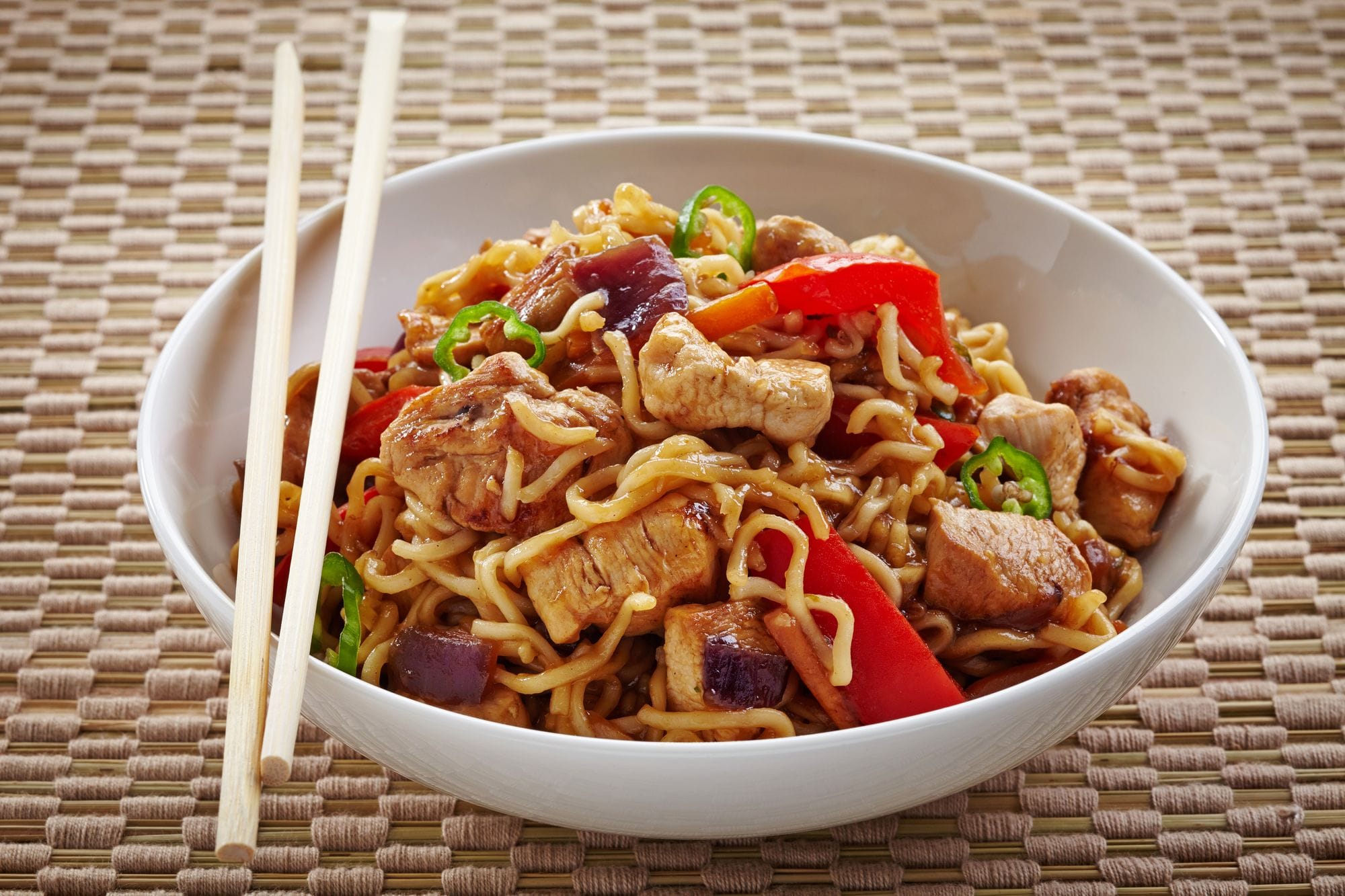 Griddled Chicken with Thai Noodles