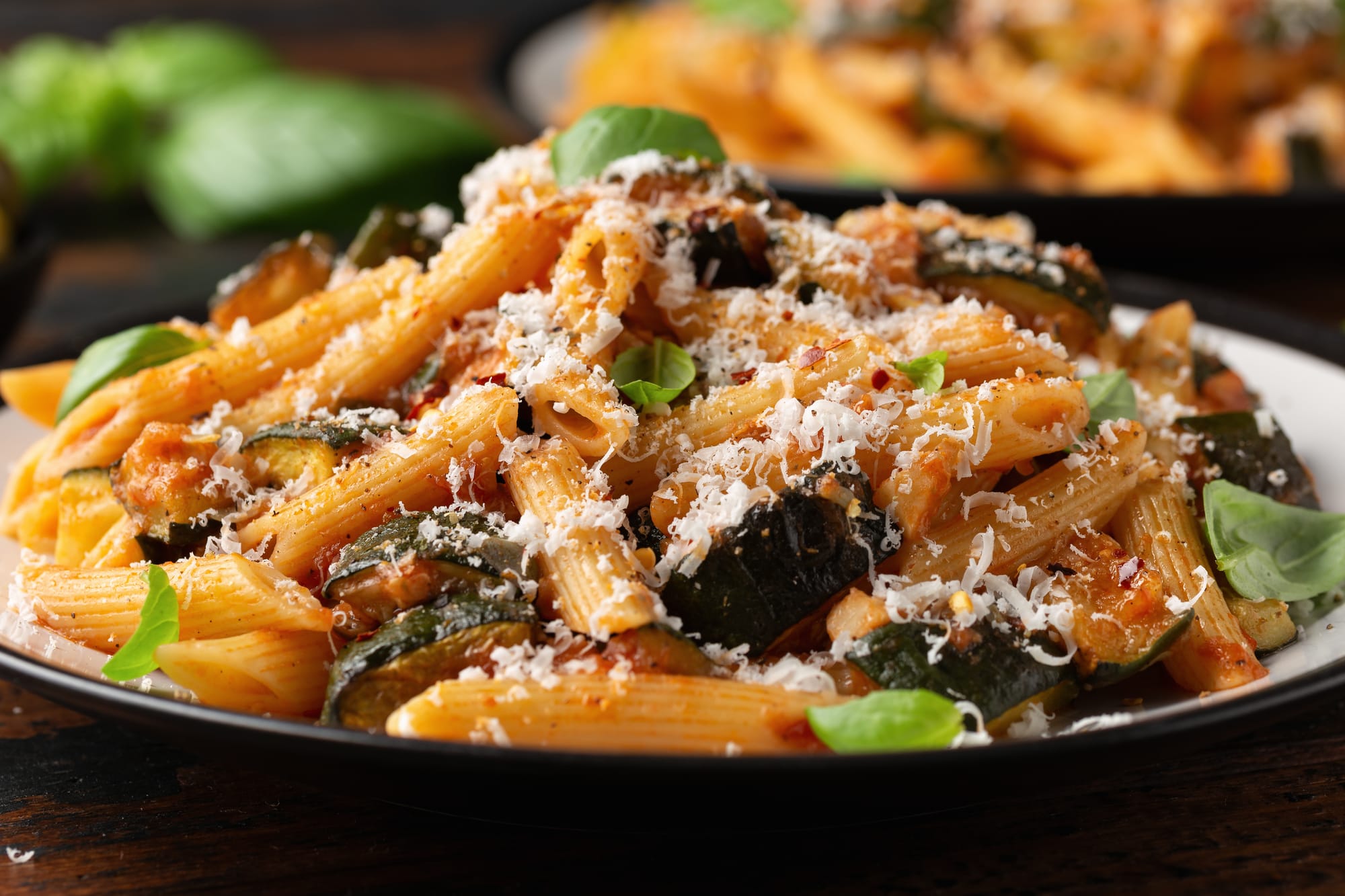 Tomato, Zucchini and Basil Penne