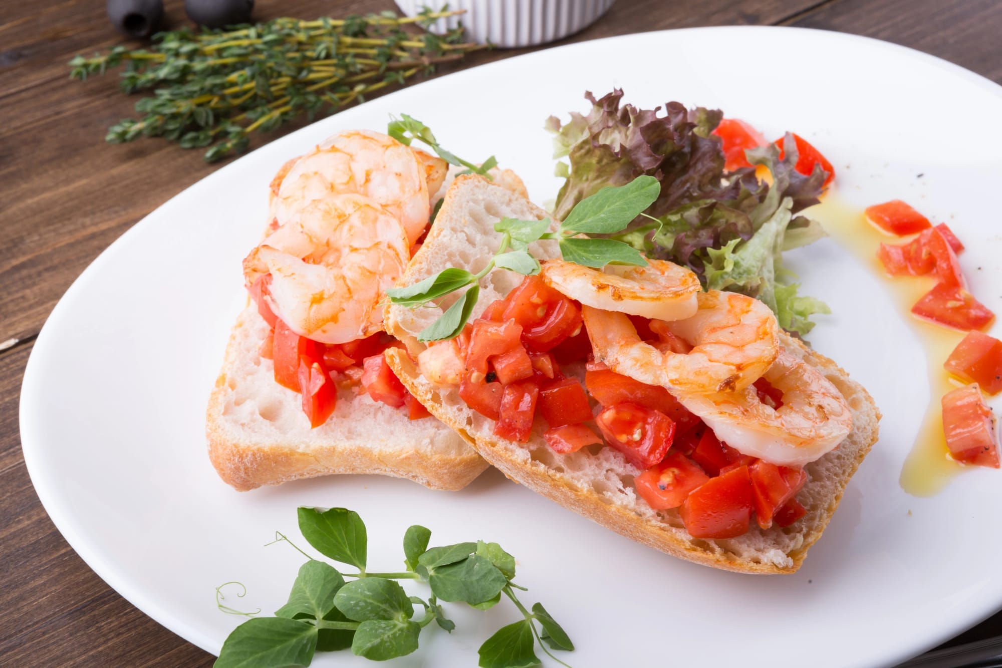 Prawn and Butter Bean Bruschetta