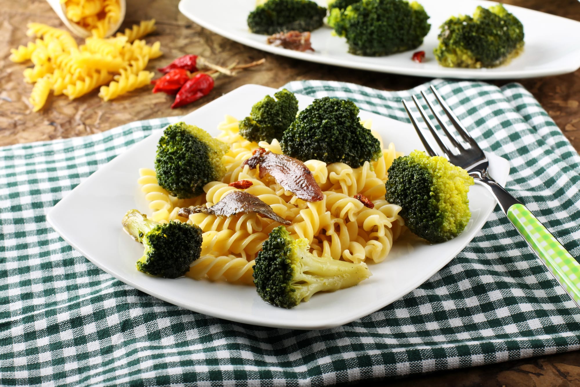 Fusilli with Anchovies and Broccoli