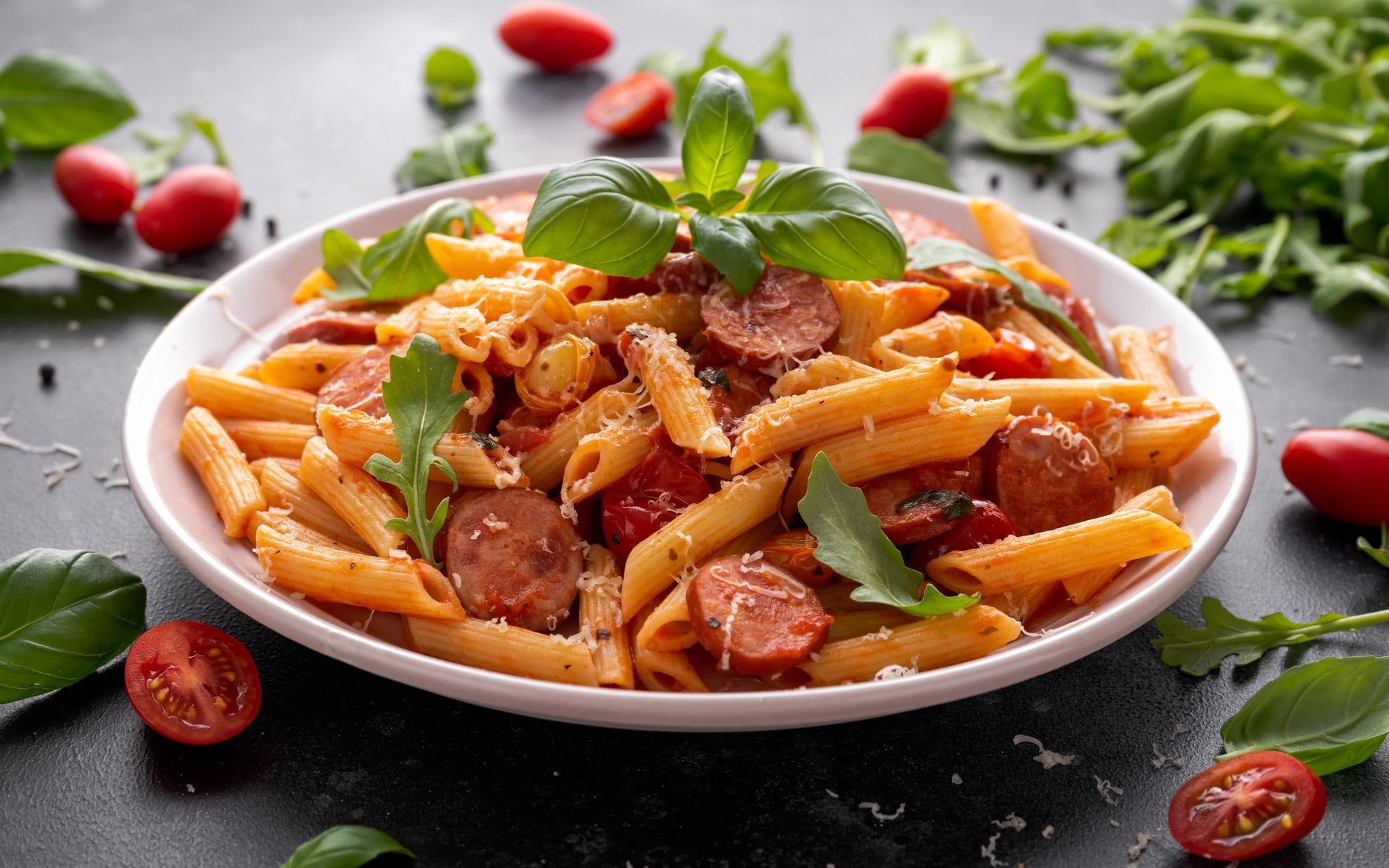 Roast Red Capsicum and Chorizo Penne