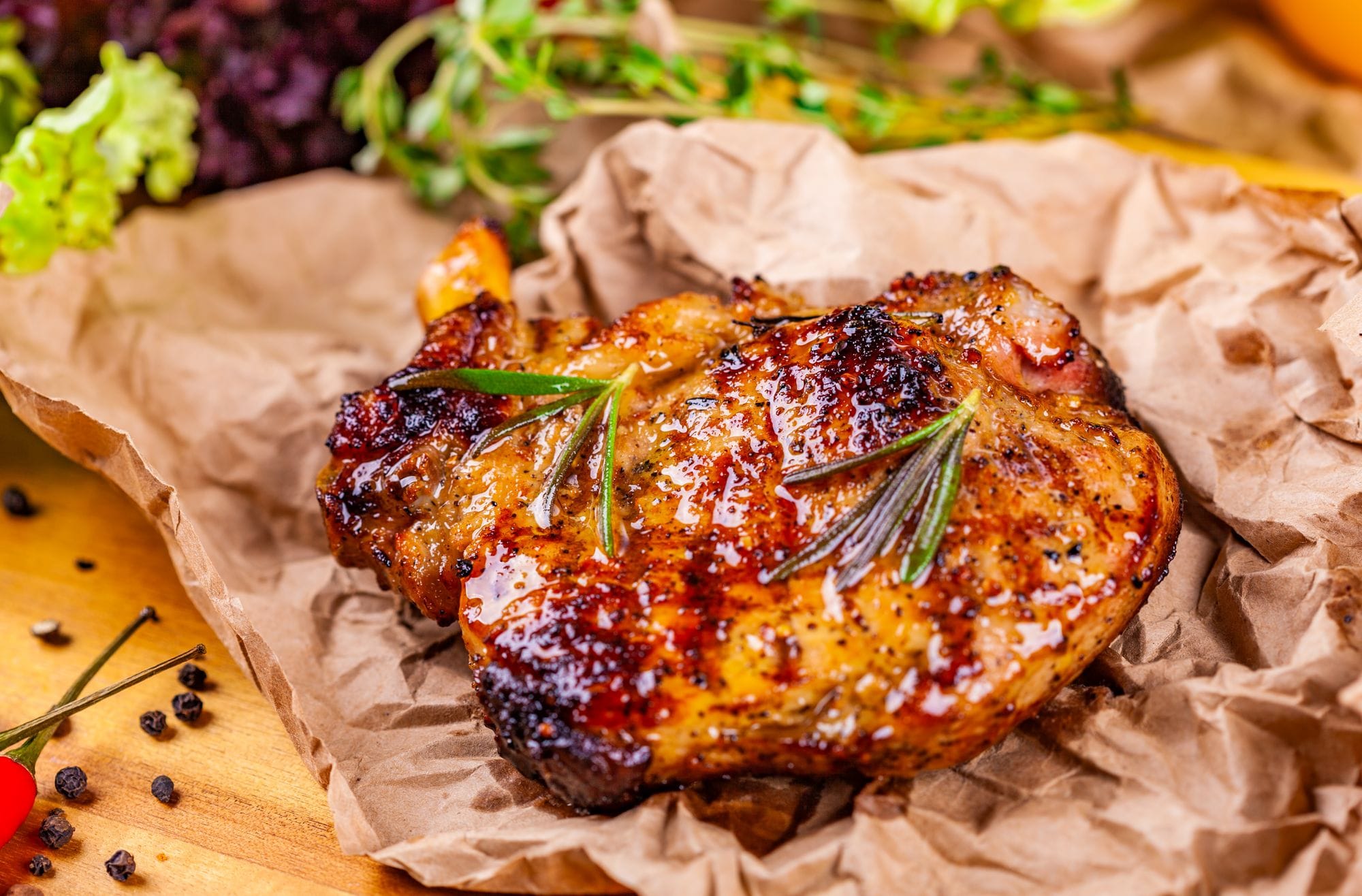 Baked Pork Chops with Thyme and Potatoes