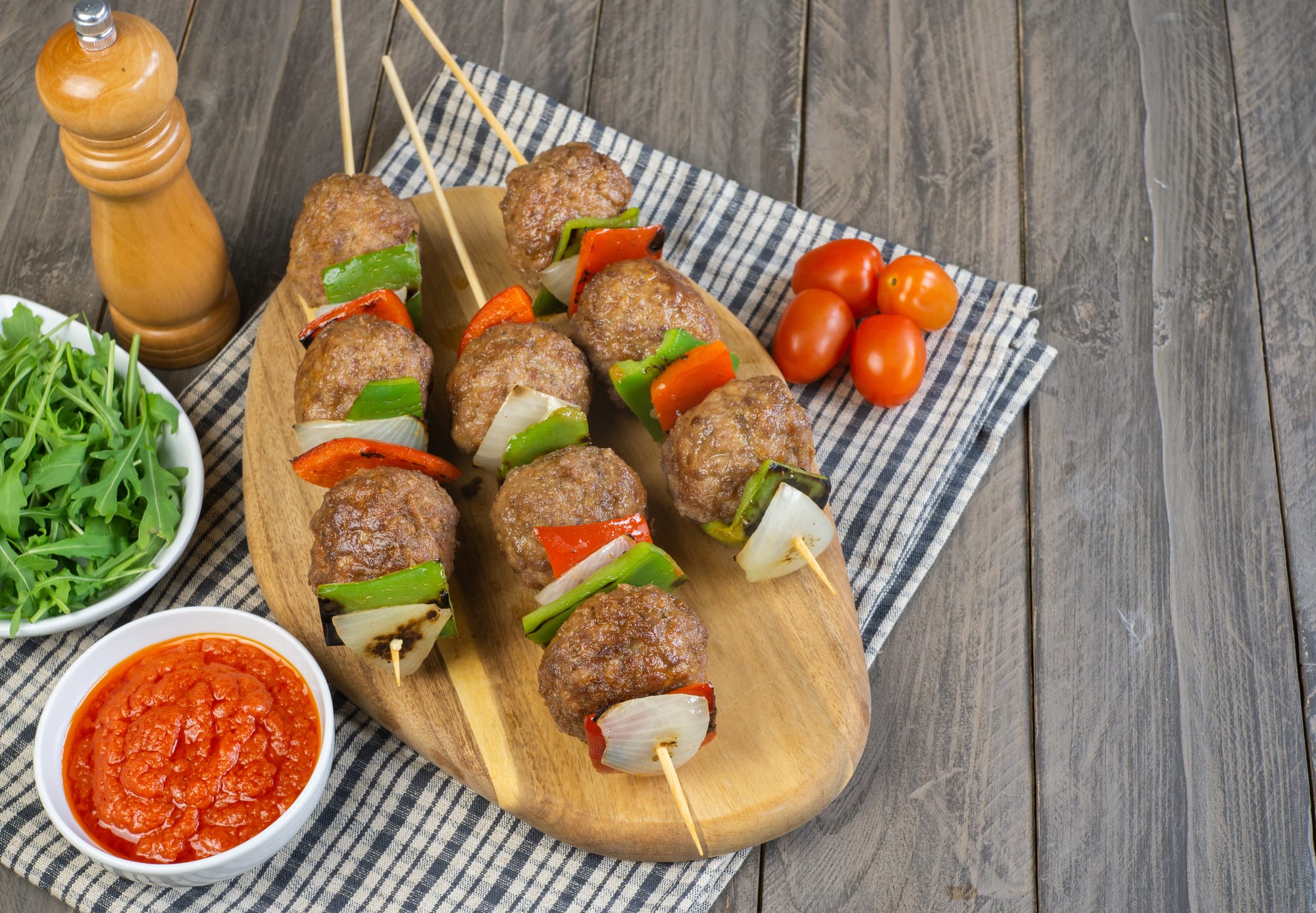 Beef Meatball Skewers