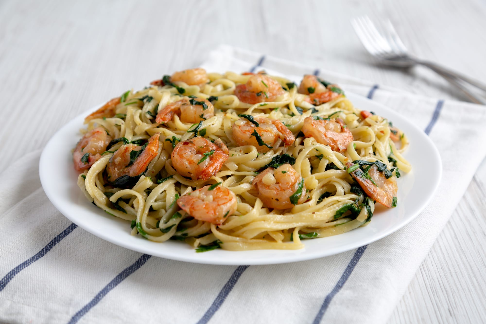 Garlic Prawn and Spinach Spaghetti