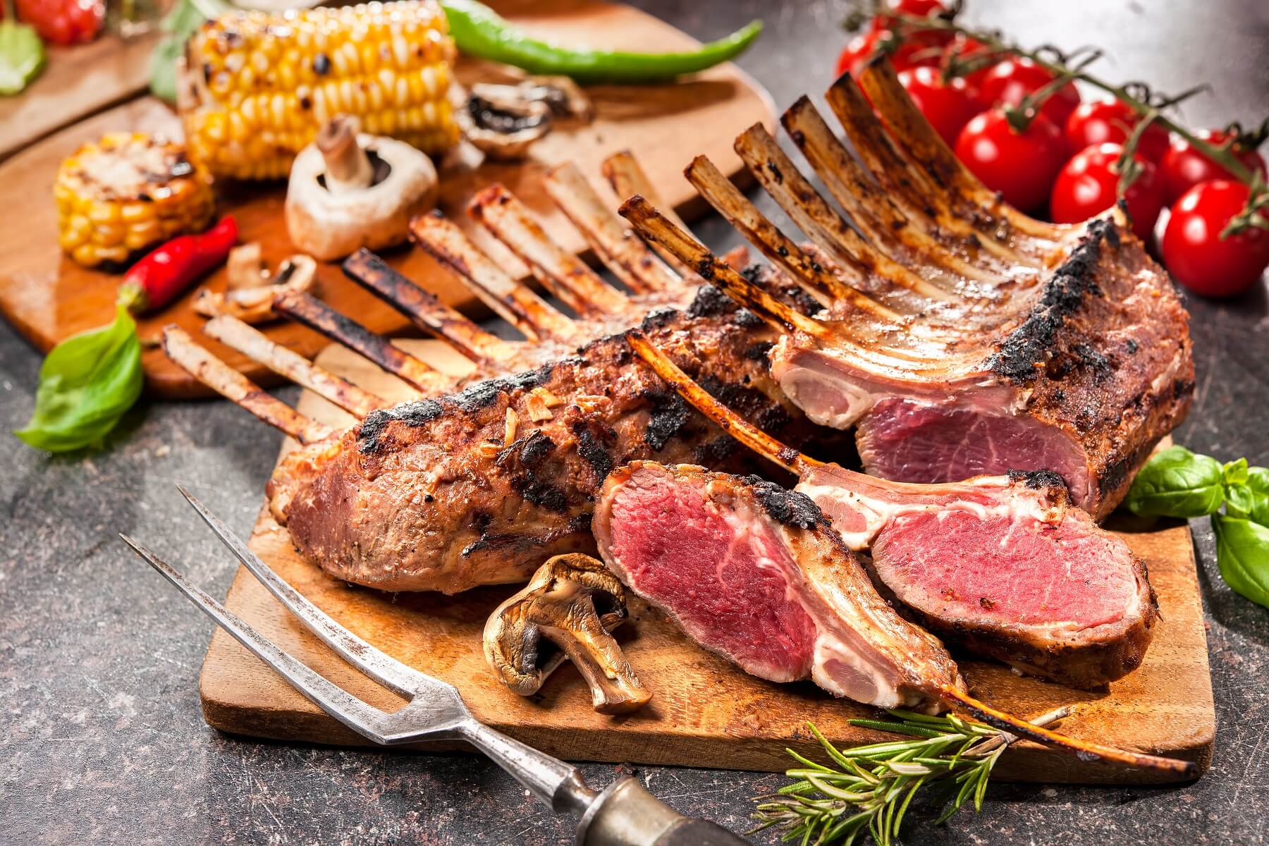 Lamb Chops with Caramelised Onion Lentils