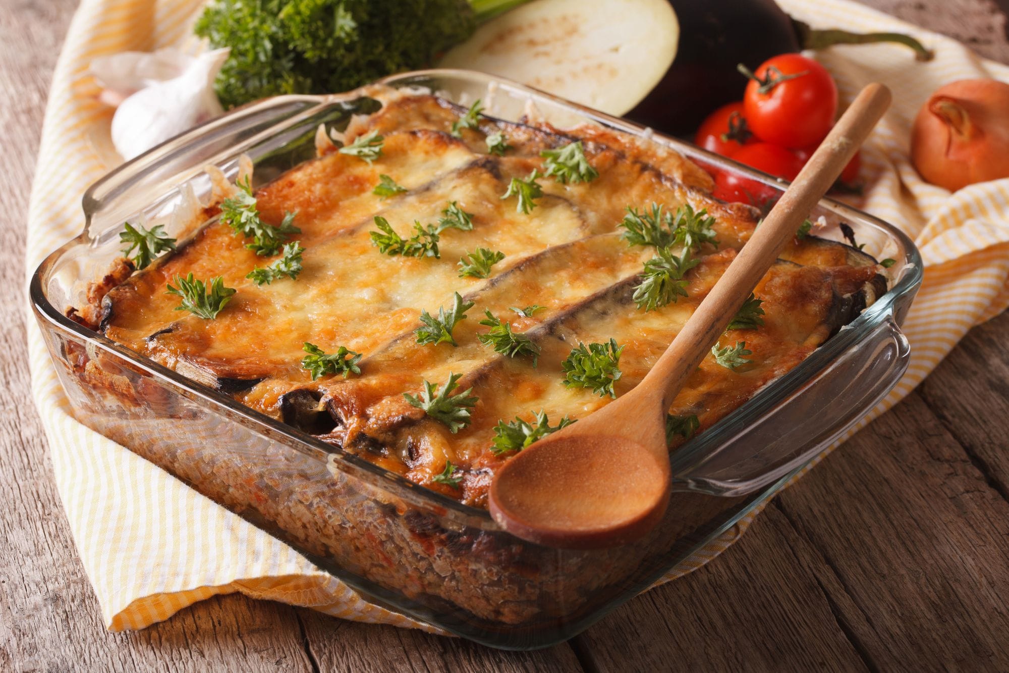 Aubergine and Lentil Vegan Bake