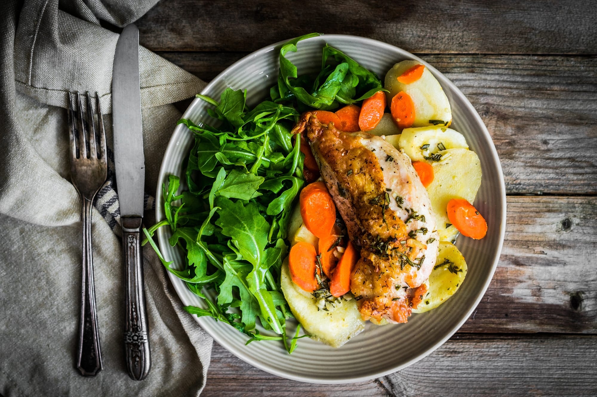 Crispy Chicken and New Potato Salad