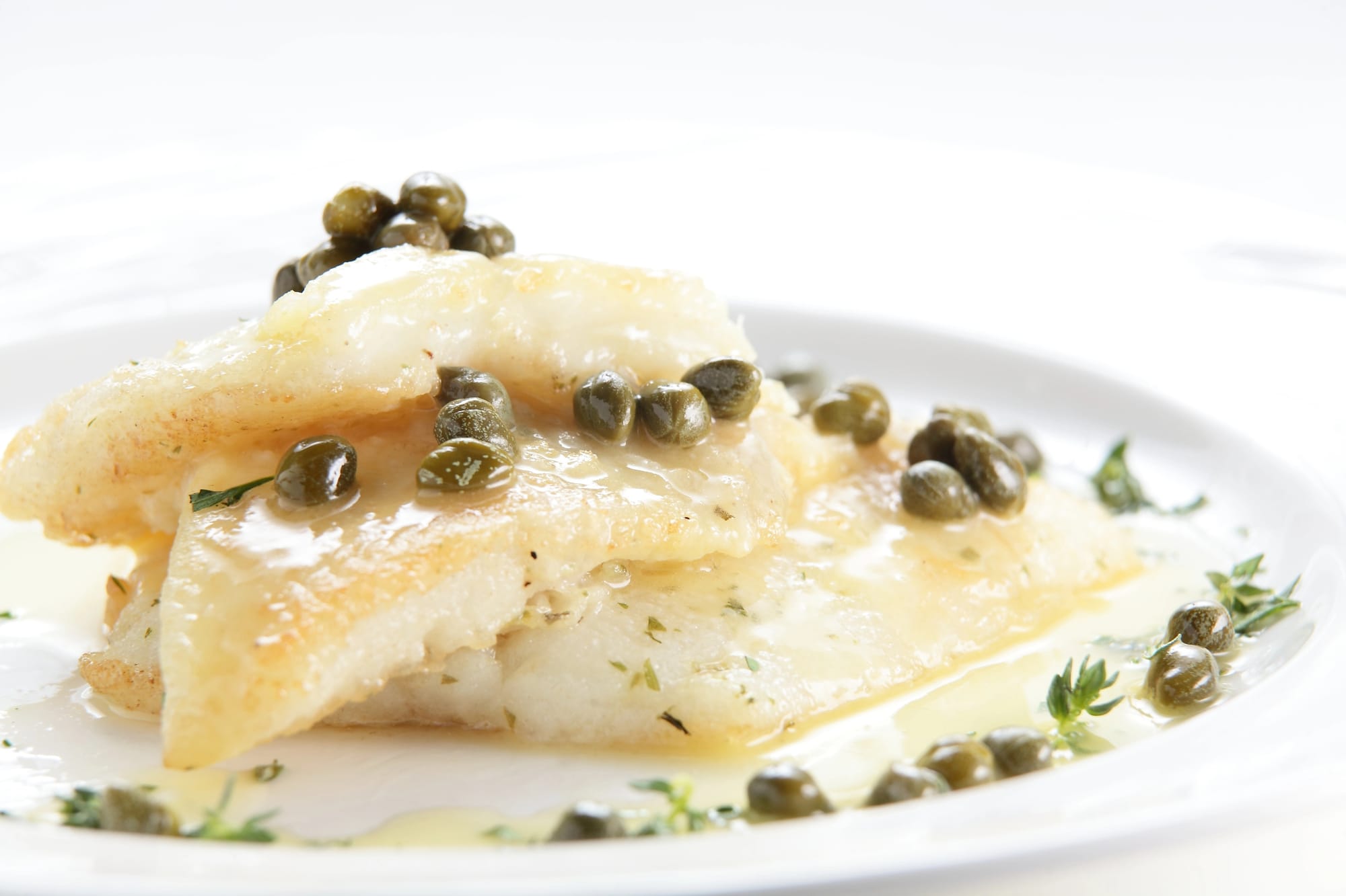 Lemon Sole with Capers and Cabbage