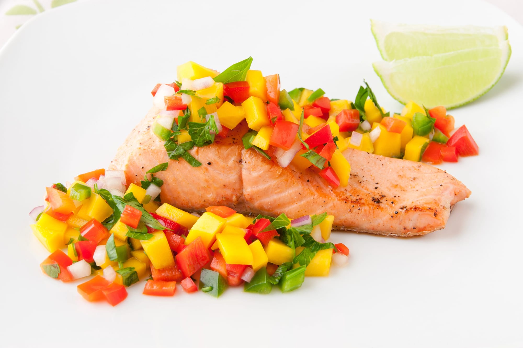 Creole Salmon with Mango Salsa