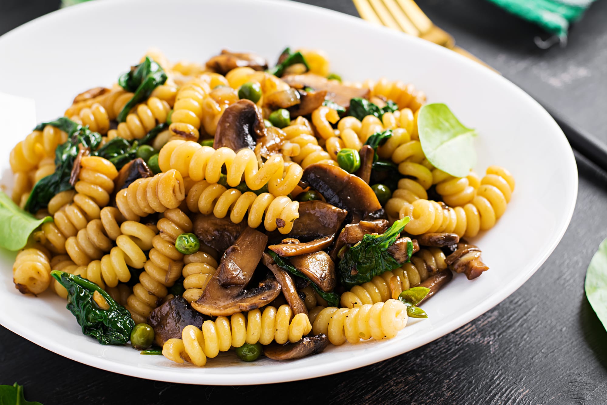 Mushroom and Rosemary Fusilli