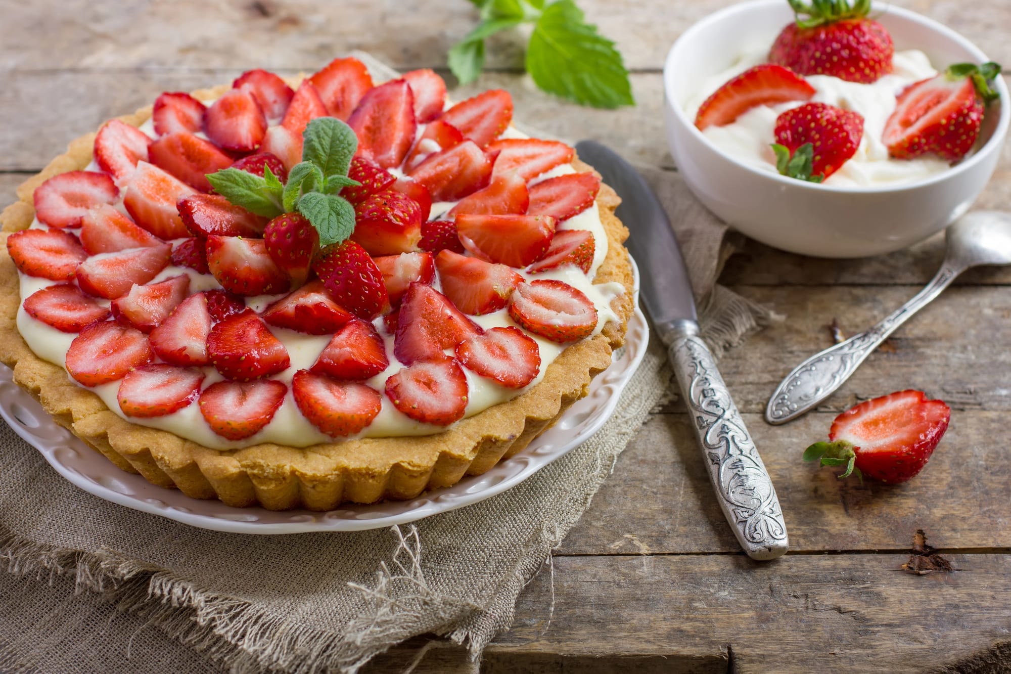 Strawberry and Feta Tart