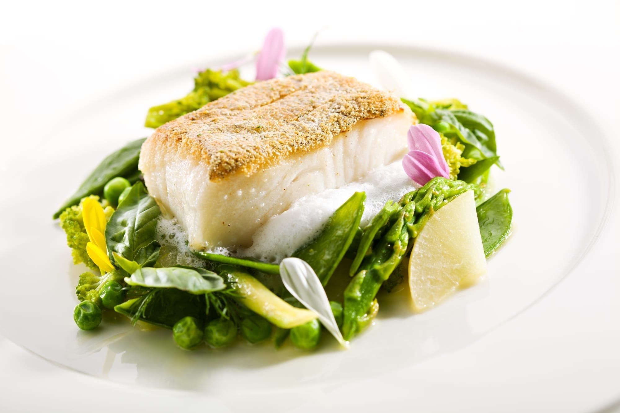 Cod Fillets with Asparagus Salad