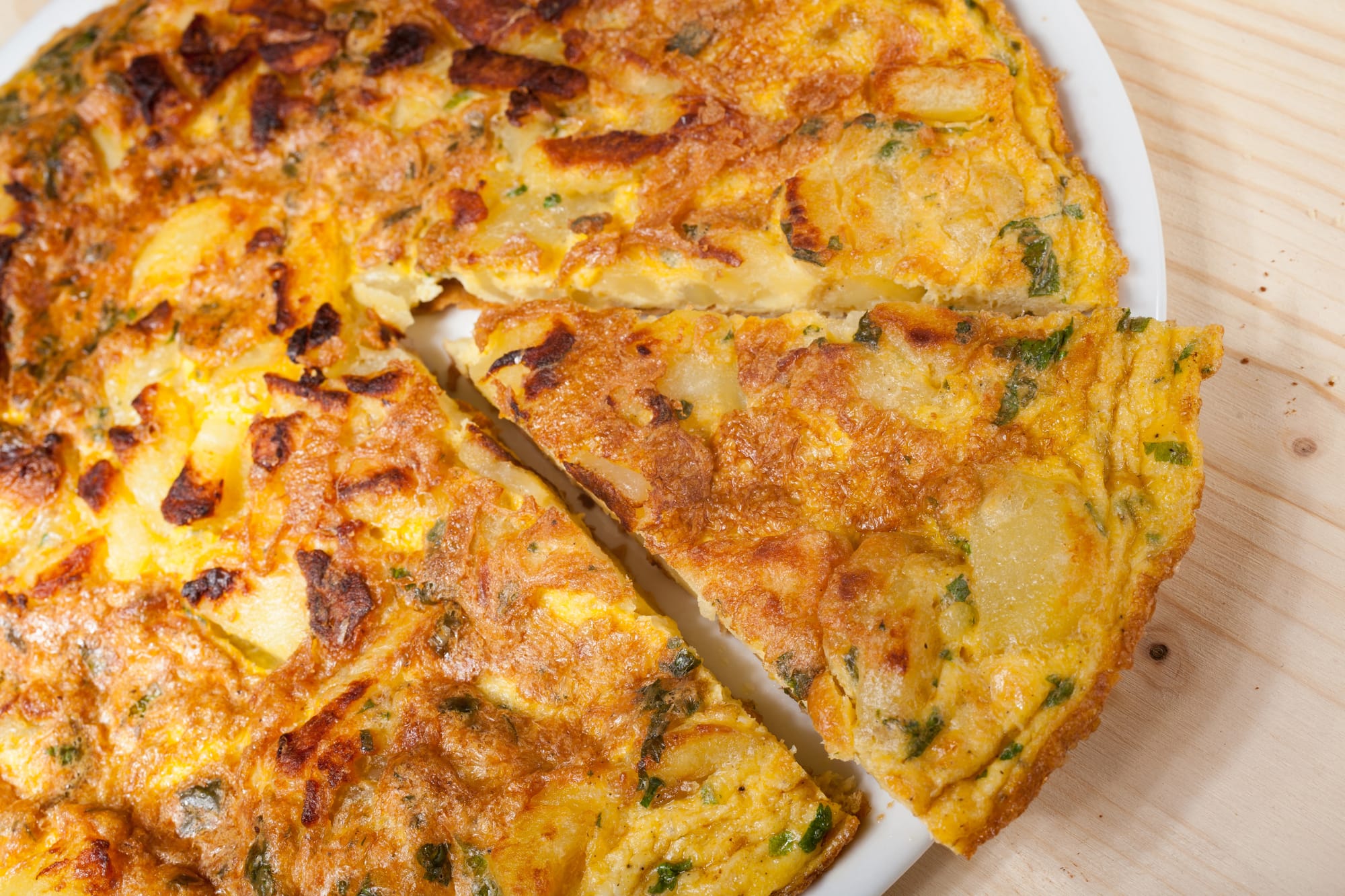 Cheese and Leek Spanish Tortilla