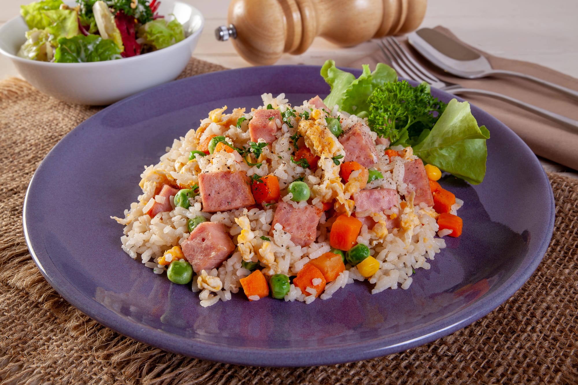 Korean Fried Rice with Spam