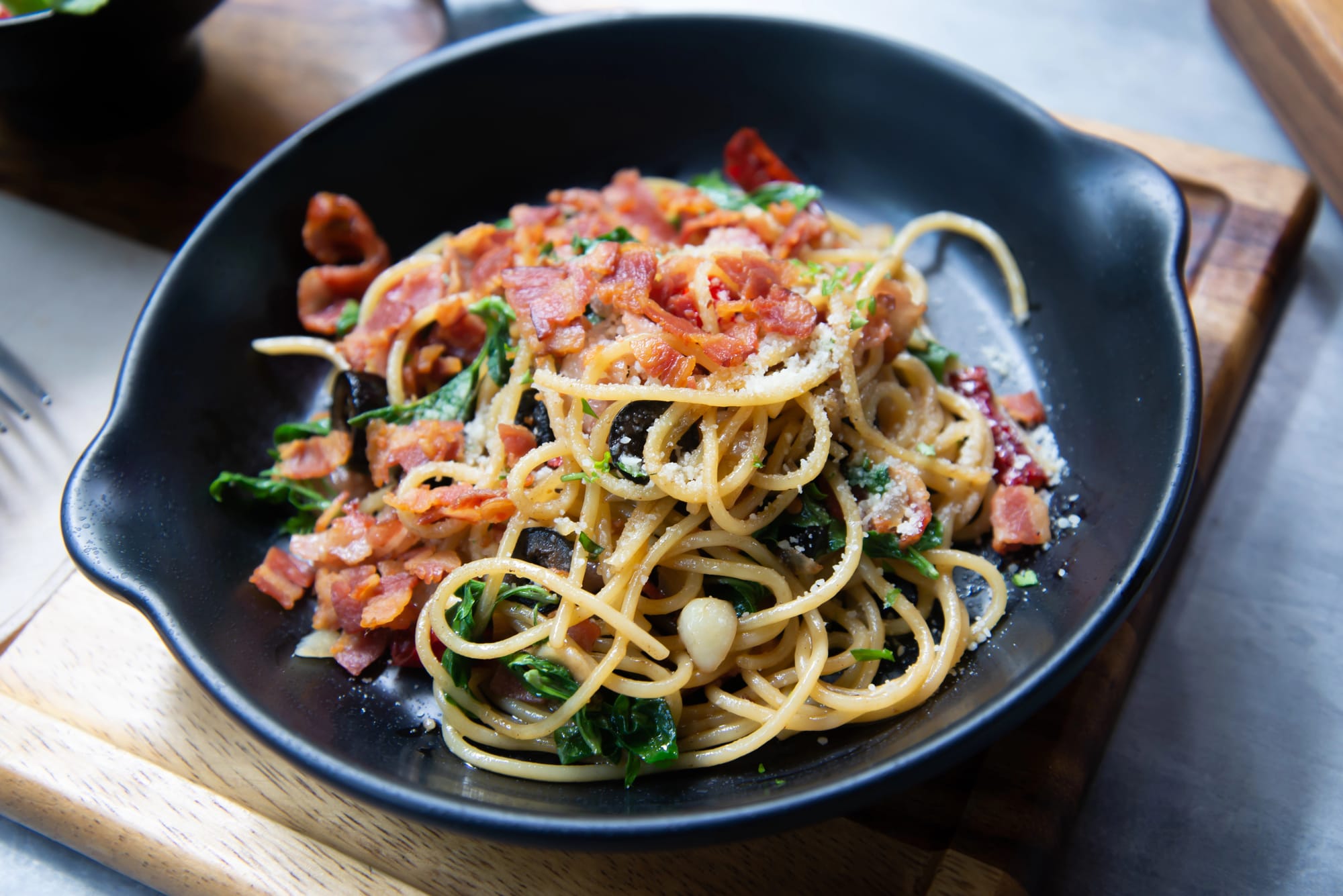 Crispy Bacon Aglio e Olio