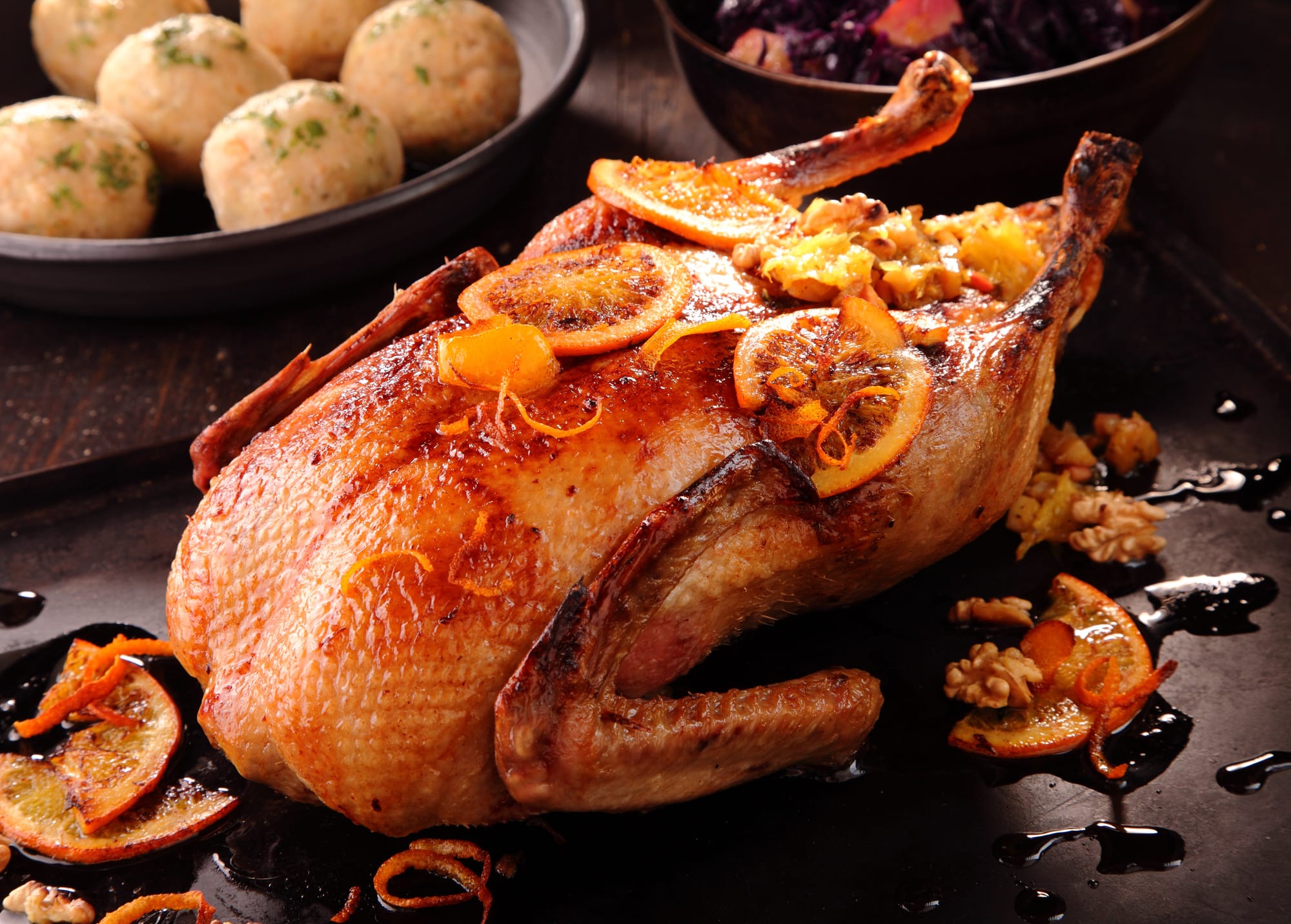 Roast Goose with Fruity Stuffing