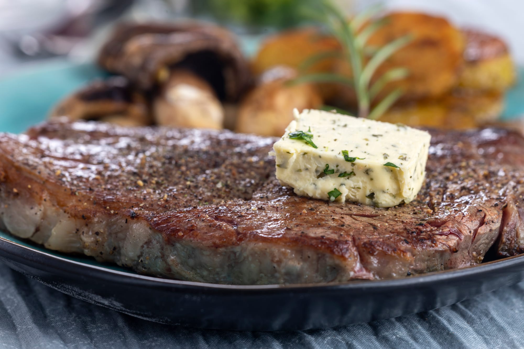 Ribeye Steak with Blue Cheese Butter