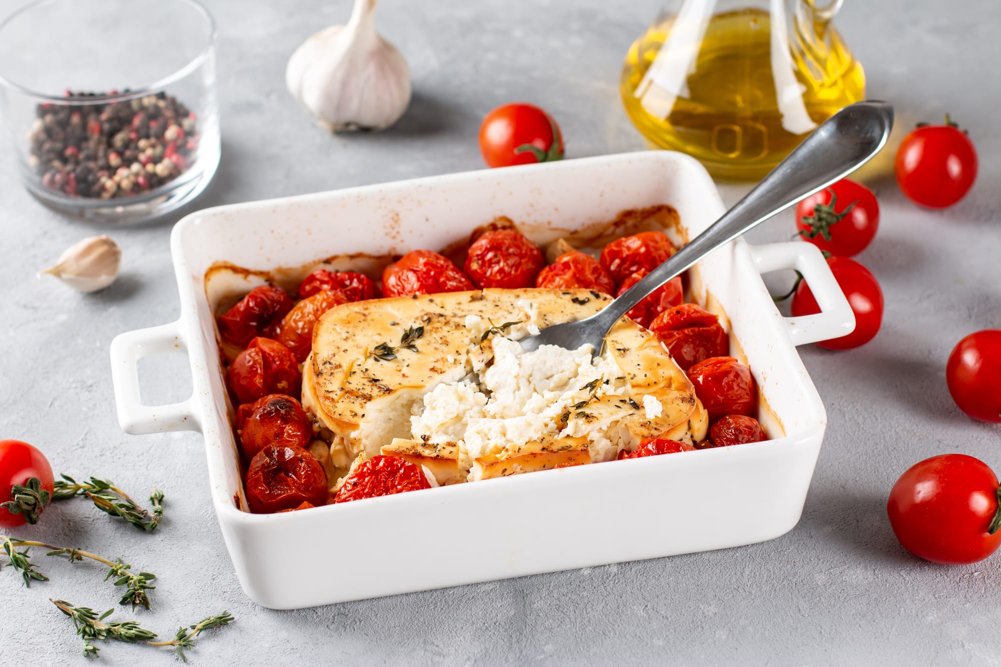 Tomato and Baked Feta Pasta