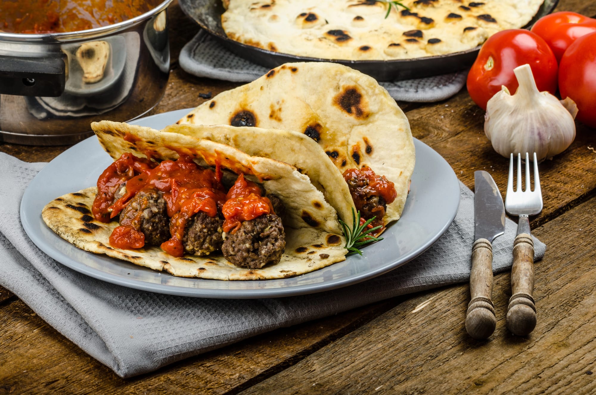 Lamb Kofte with Tomato Sauce