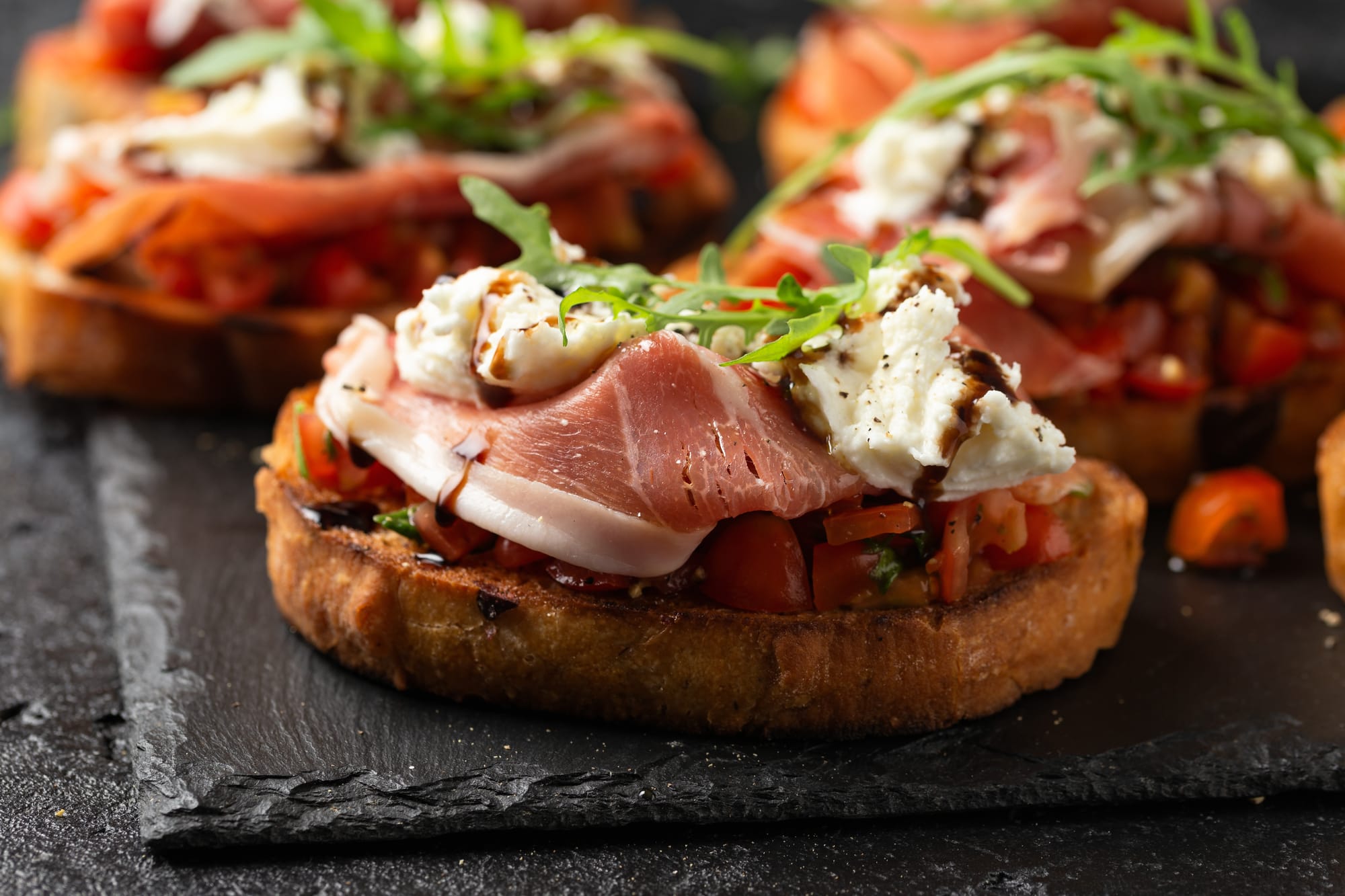 Parma Ham and Ricotta Bruschetta