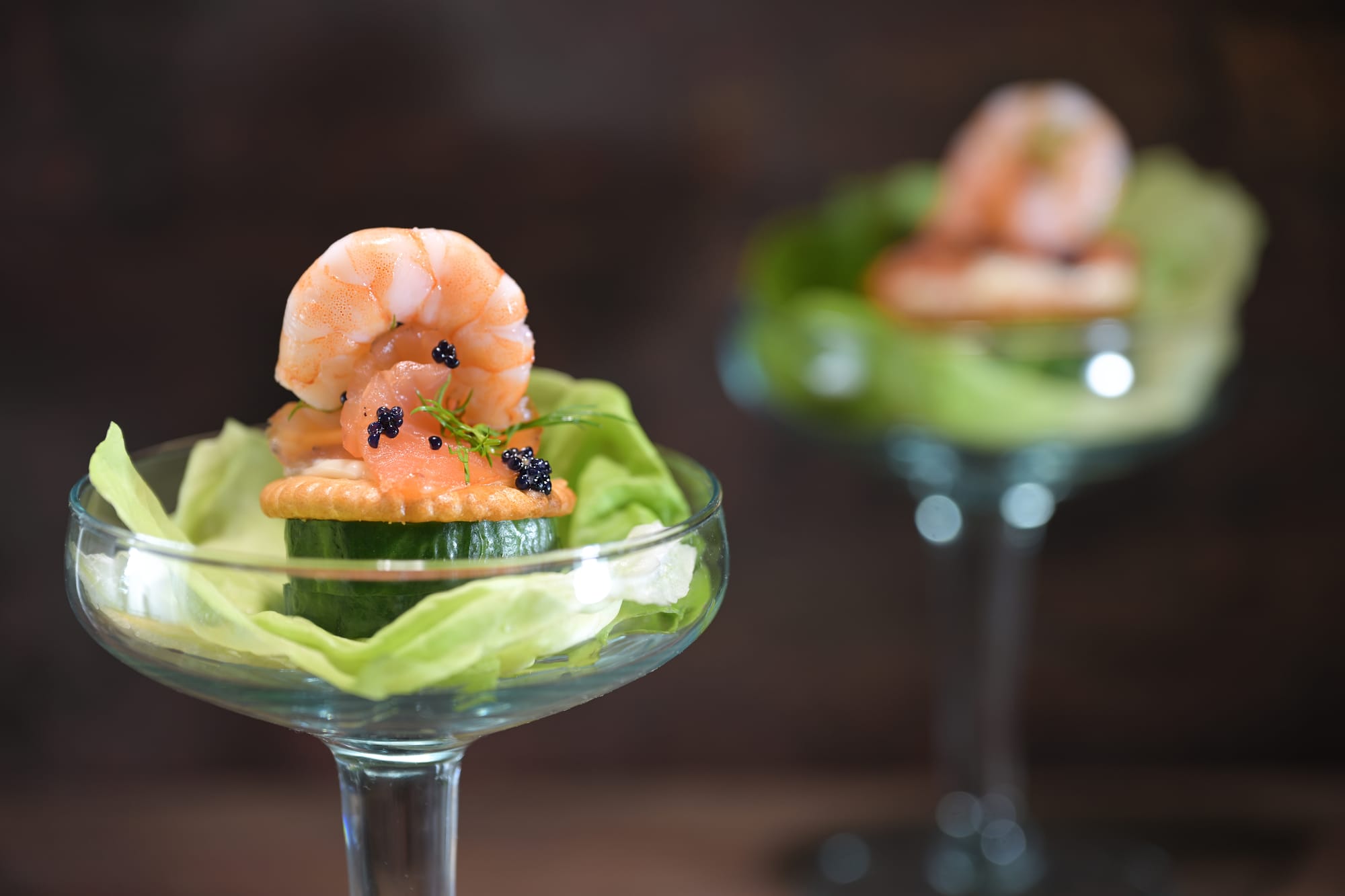 Prawn Cocktail and Cucumber Lettuce Cups