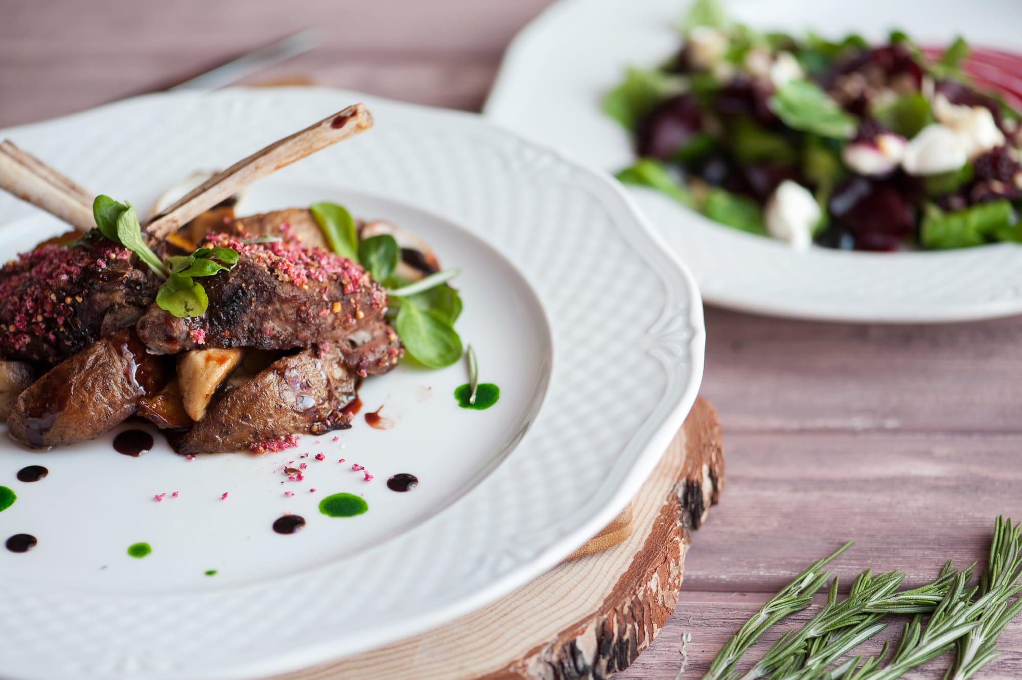 Lamb Chops with Red Wine Onions