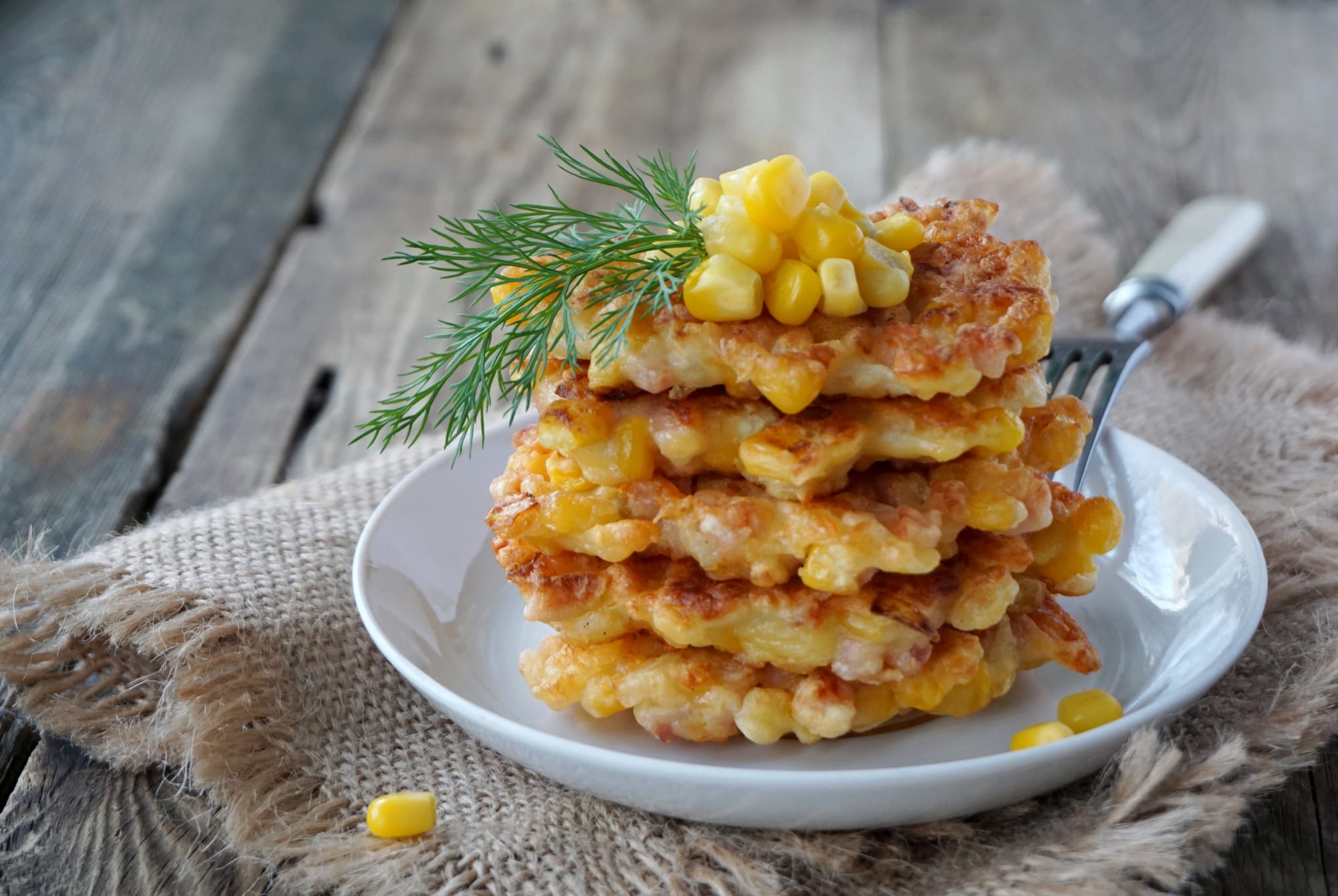 Halloumi and Corn Fritters