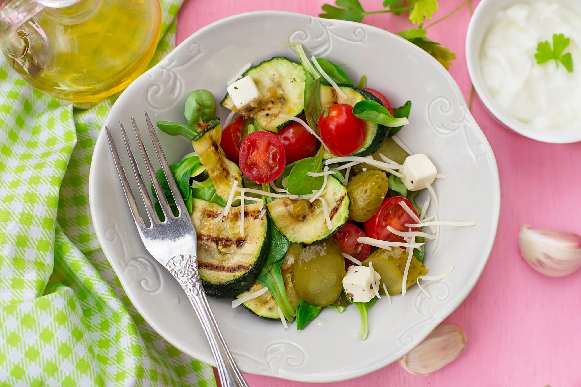 Cherry and Courgette Salad