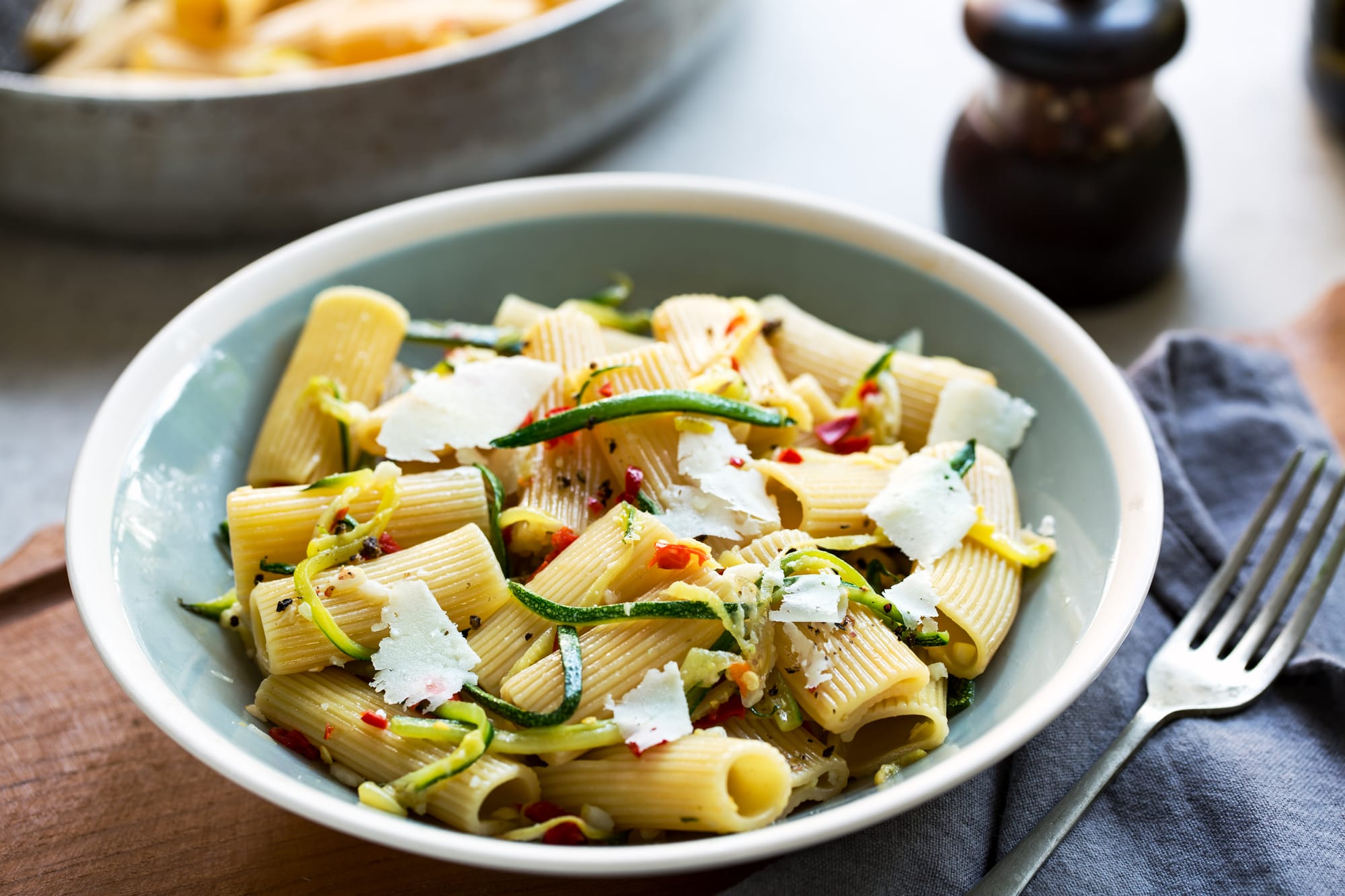 Zucchini and Green Olive Pasta