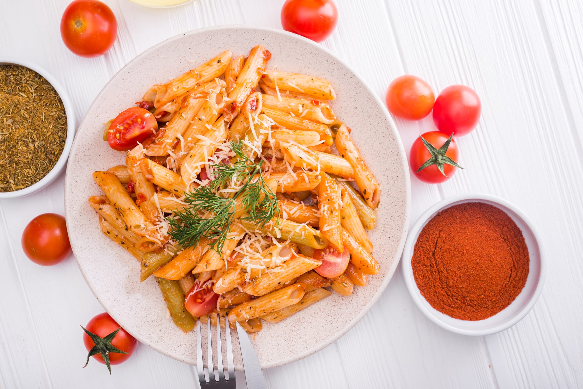 Roast Red Pepper Pesto with Penne