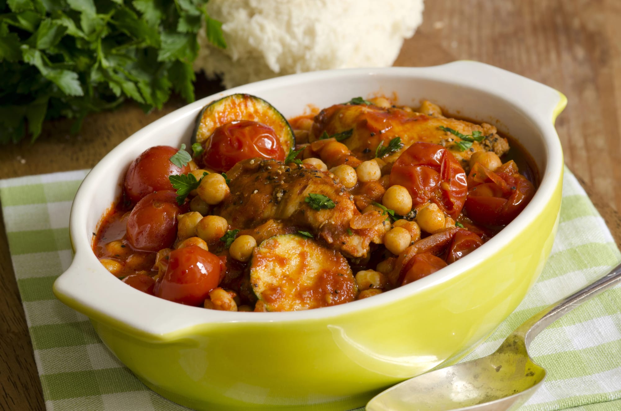 Simple Chickpea and Chicken Tagine