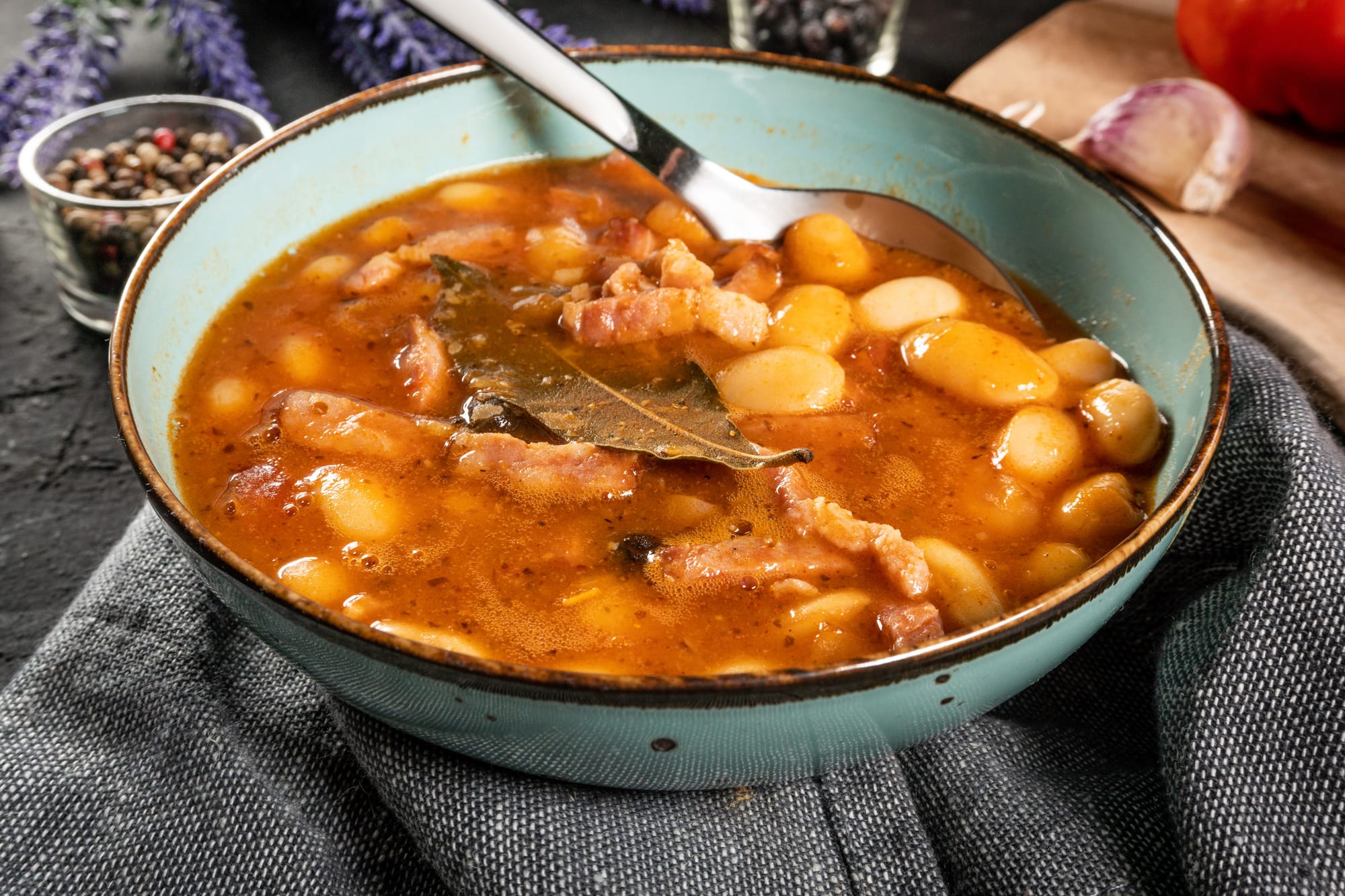 Borlotti Bean and Bacon Stew