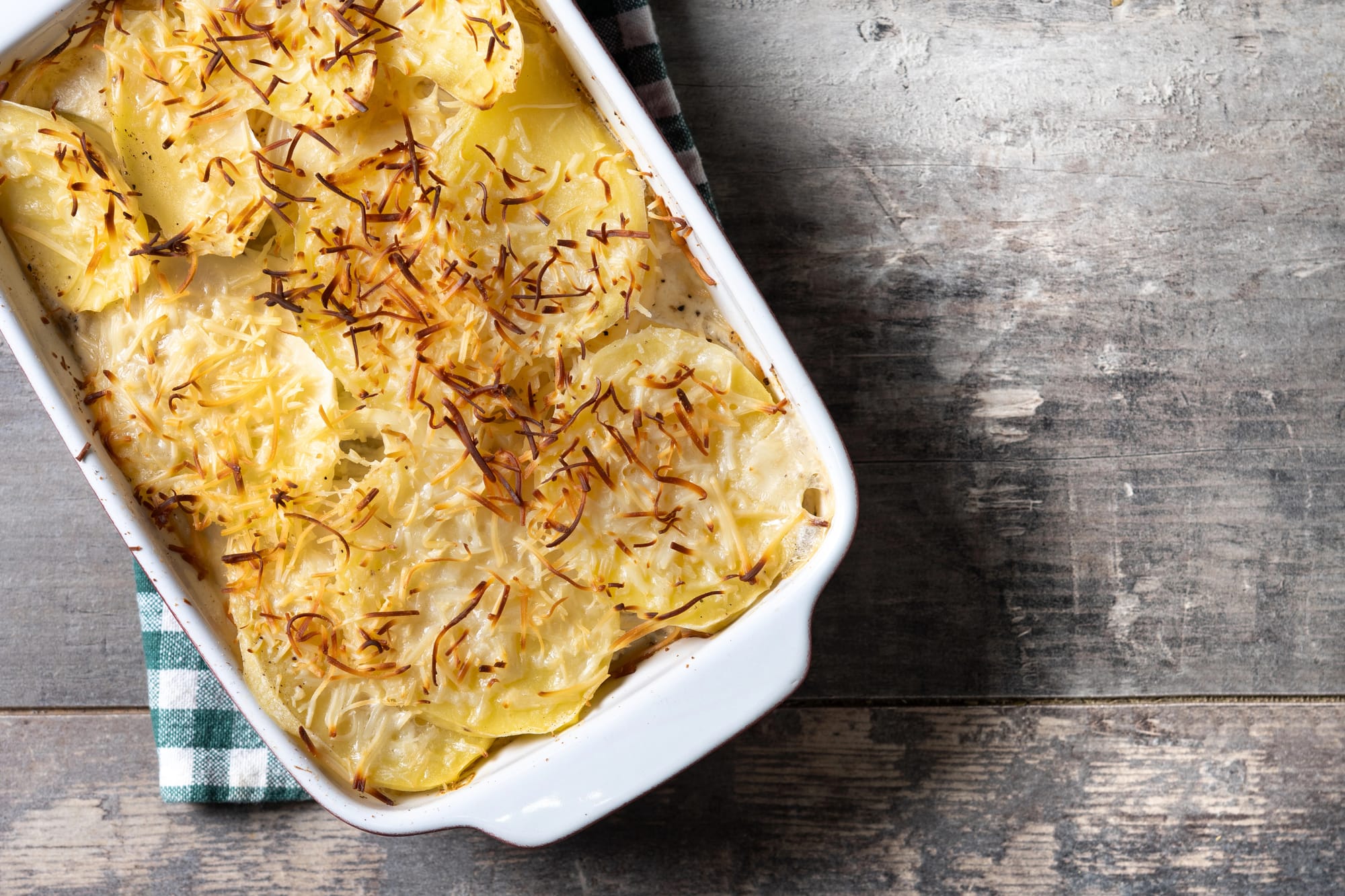 Brie and Miso Potato Gratin