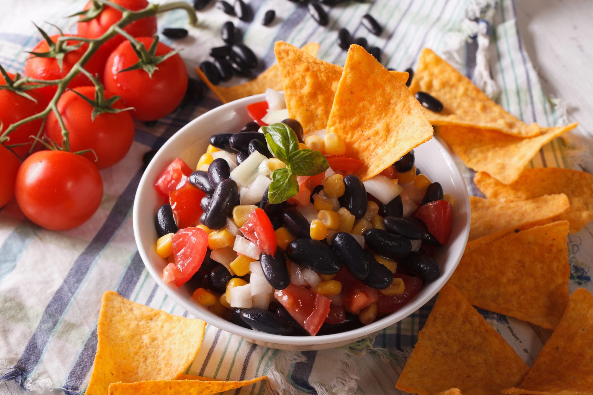 Black Bean and Tortilla Chip Salad