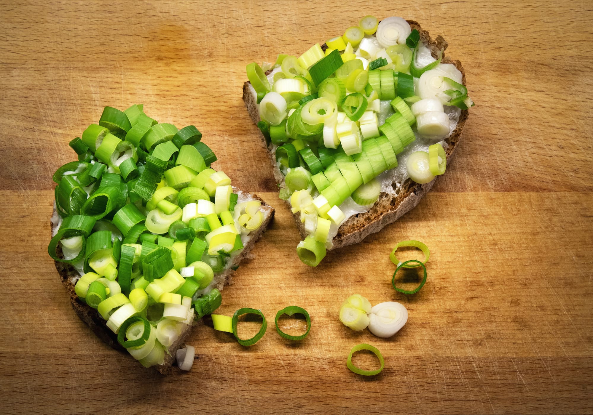 Blue Cheese and Leeks on Toast