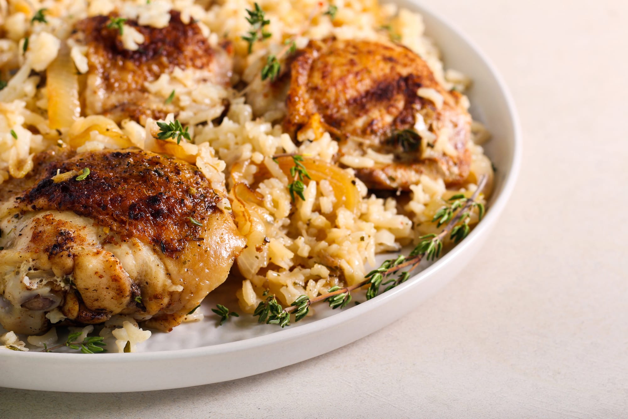 Chicken Thigh, Lemon and Orzo One-Pot