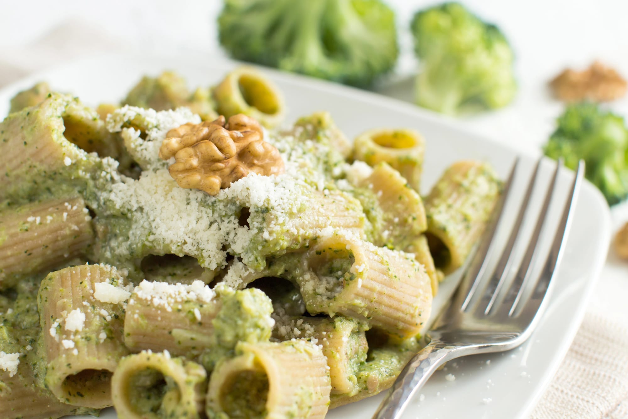 Chargrilled Broccoli and Walnut Pasta