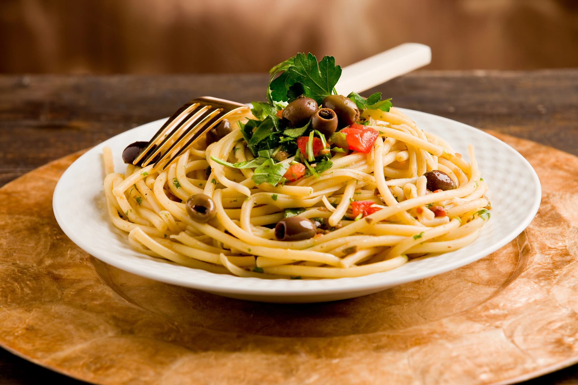 Aglio e Olio with Mixed Olives