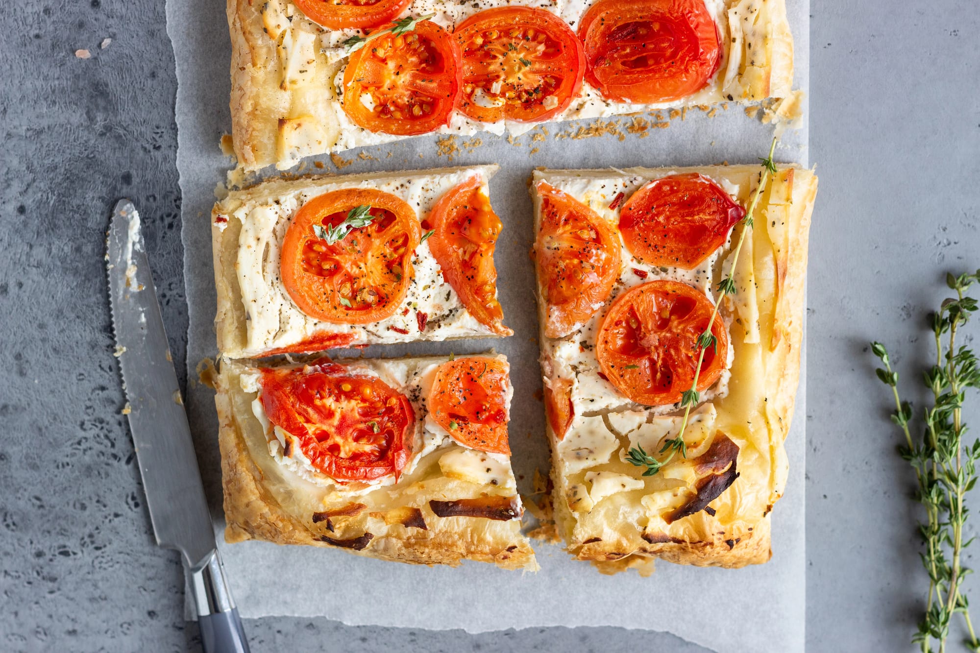 Easy Tomato and Camembert Tart