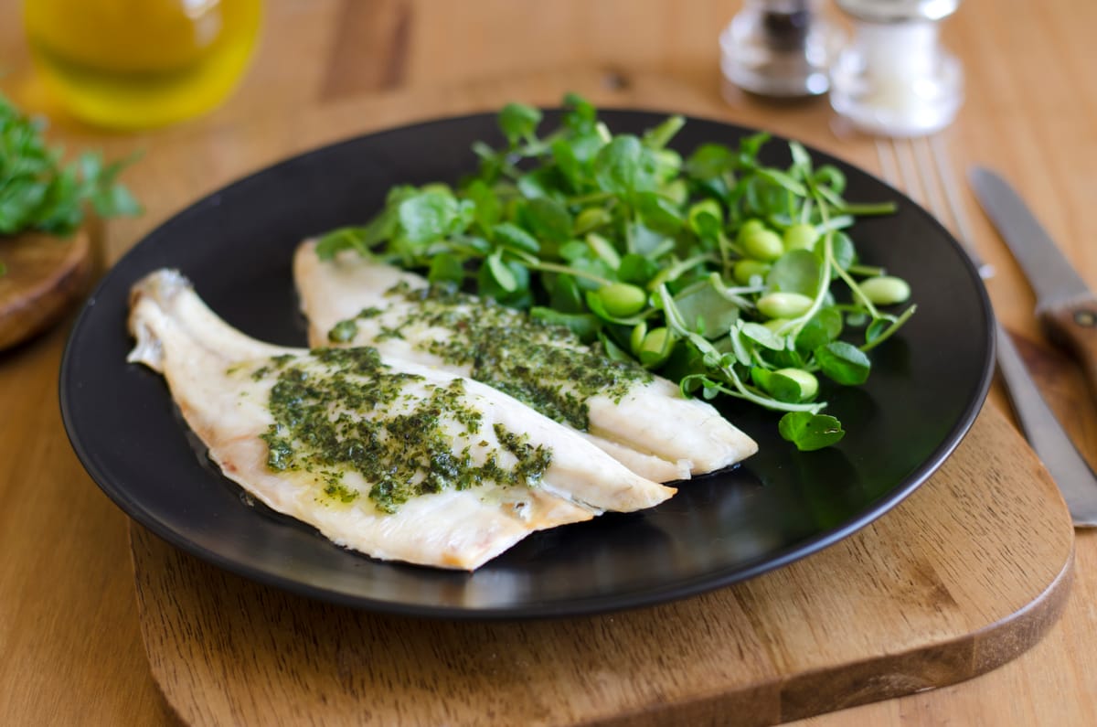 Sea Bass with Pesto