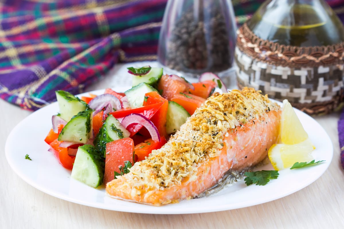 Salmon with Horseradish Crust