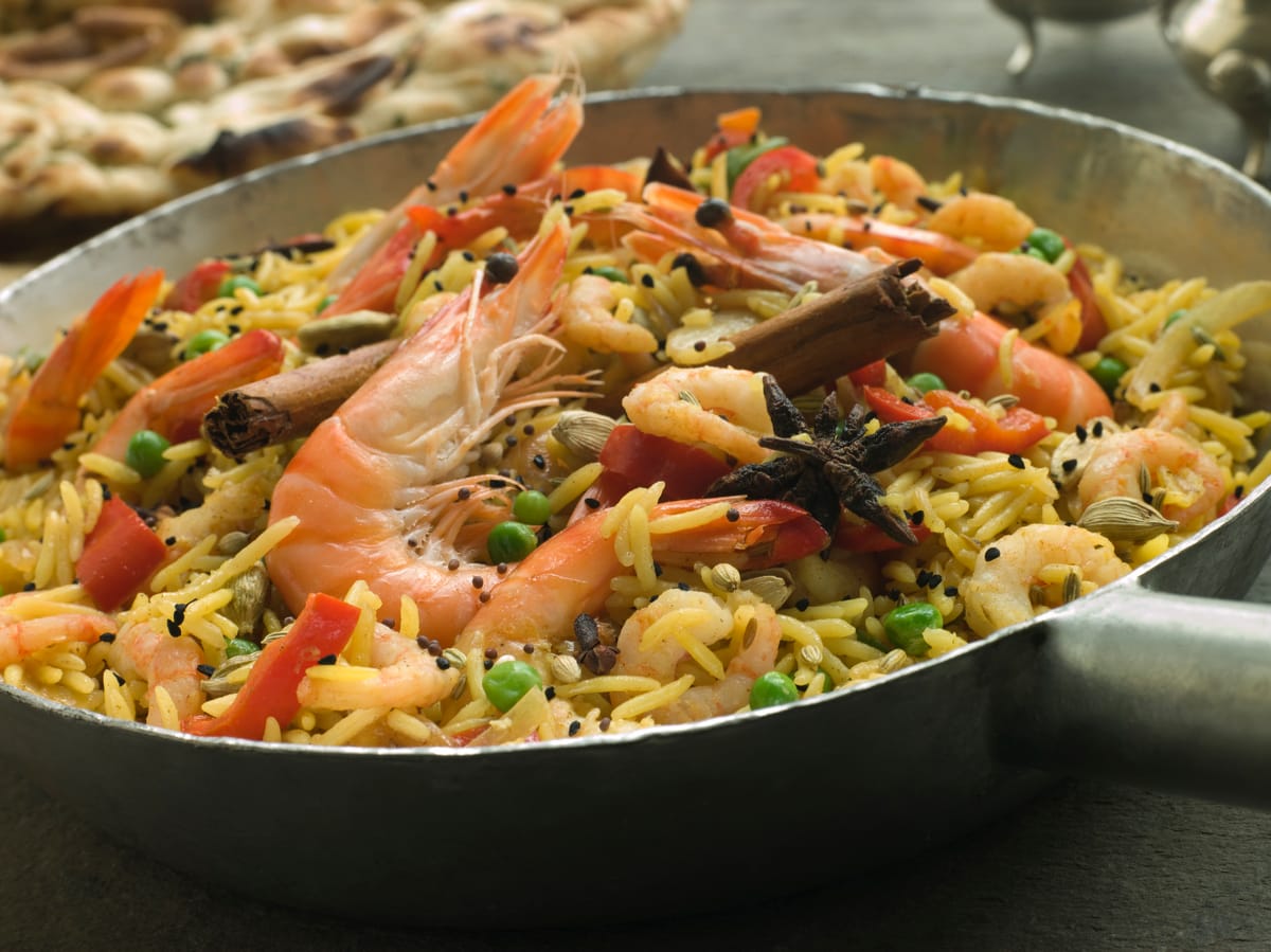 Prawn and Saffron Biryani