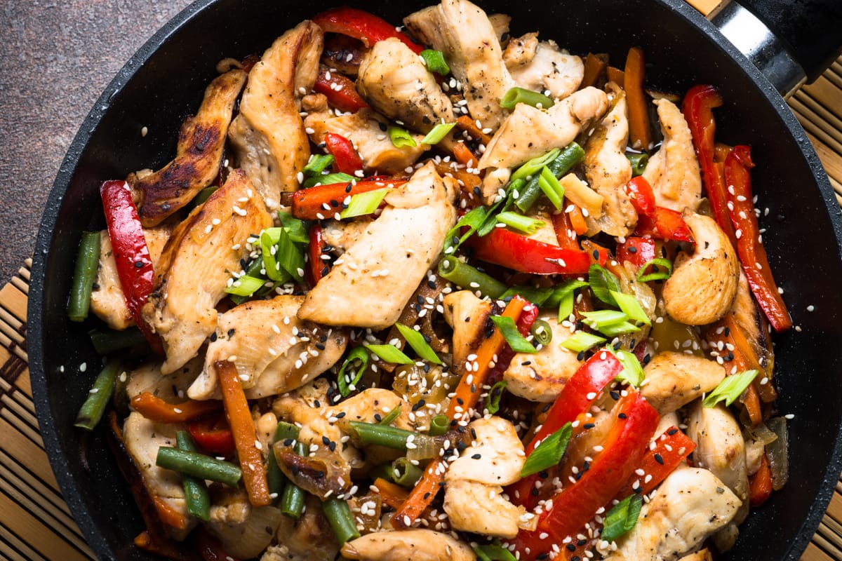 Watercress and Chicken Stir-Fry