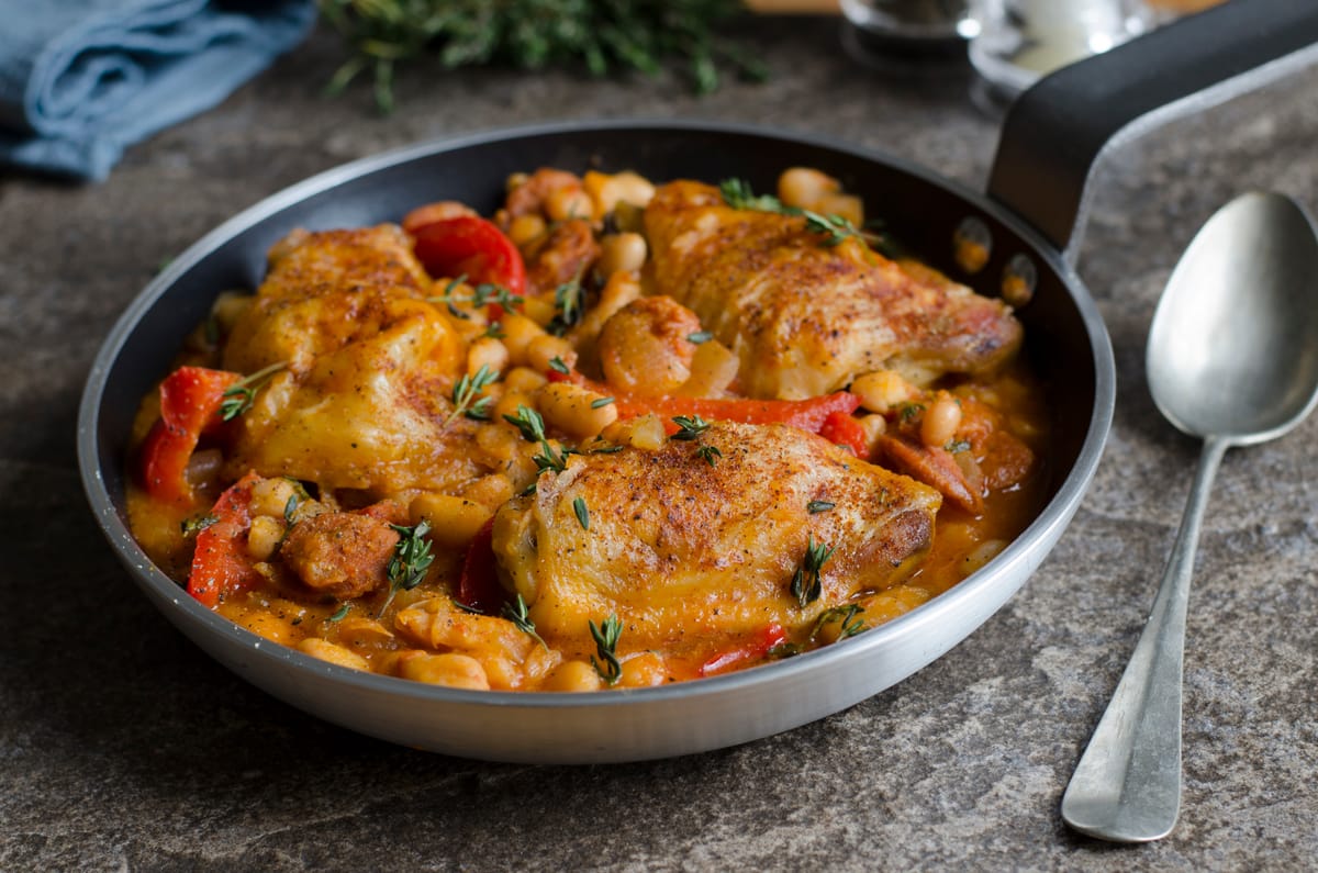 Chicken Leg, Bean and Chorizo Stew