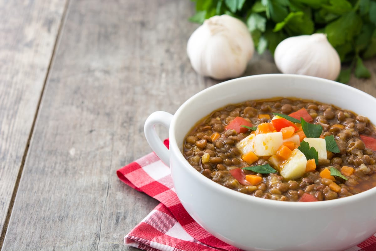 Carrot, Feta and Lentil Soup