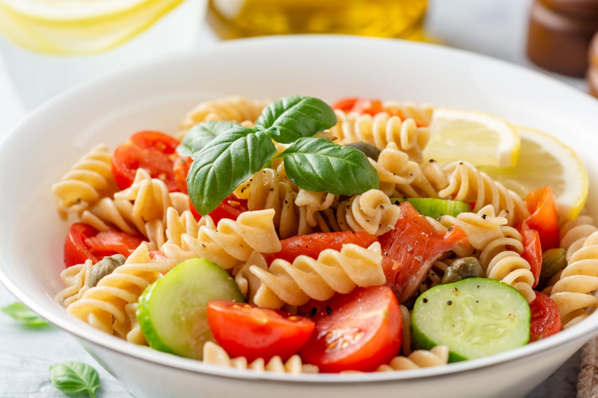 Mozzarella and Capers Pasta Salad