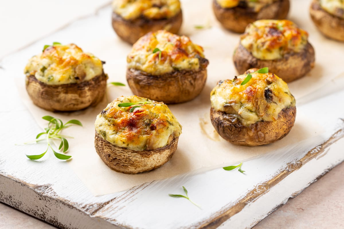 Portobello Mushrooms with Crispy Onions Starter